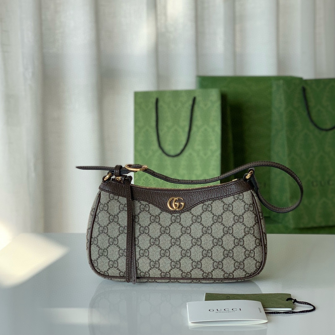 [TOP] GUCCI Ophidia Bag 25X15.5X6cm - Brown