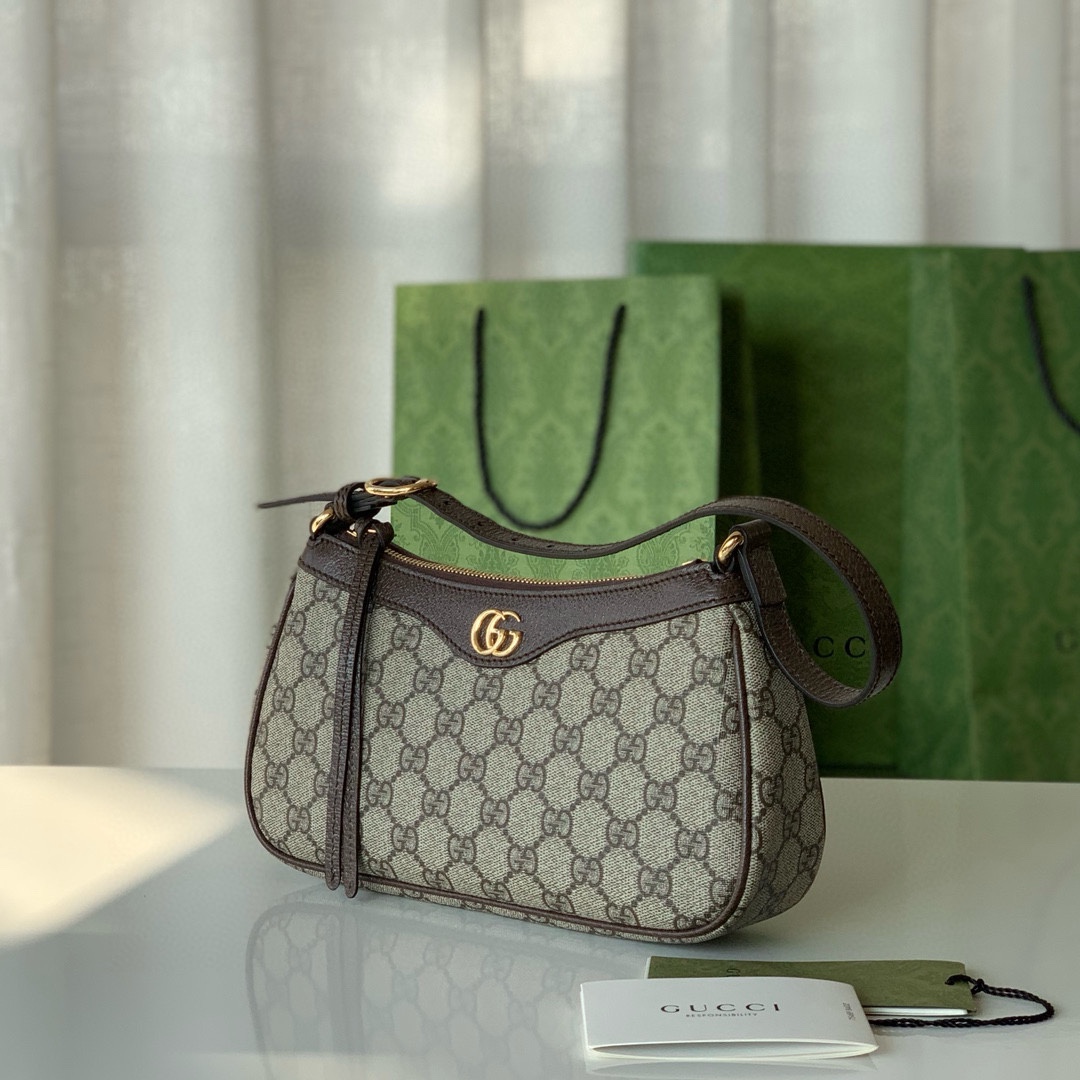 [TOP] GUCCI Ophidia Bag 25X15.5X6cm - Brown
