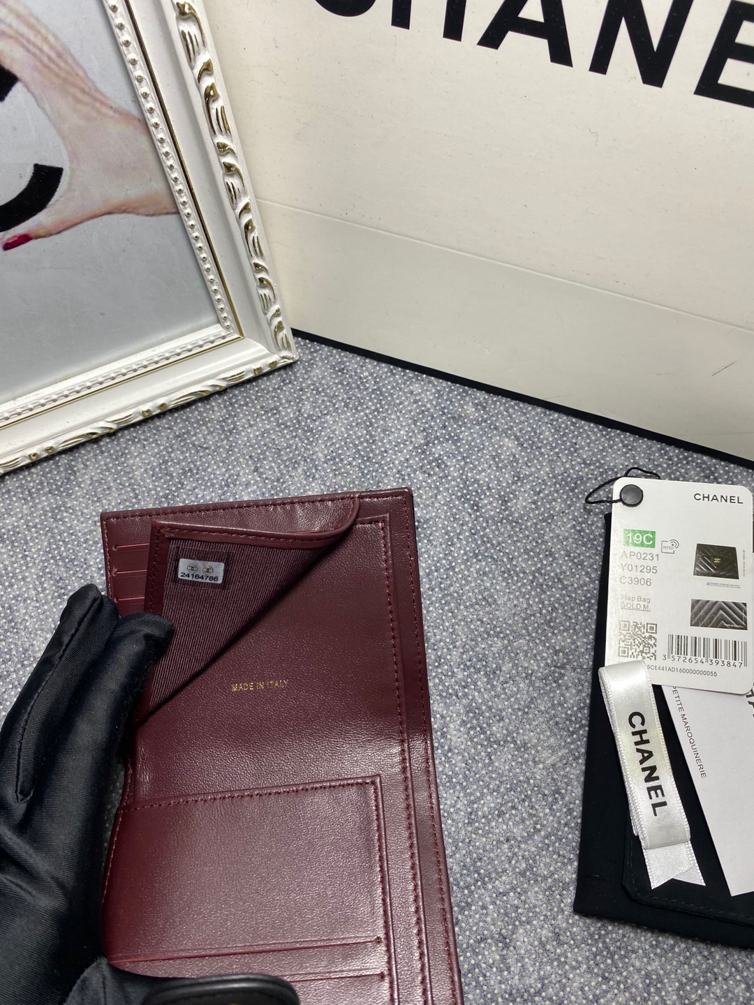 [TOP] CHANEL Wallet Lambskin 12*10*3.5cm - Black