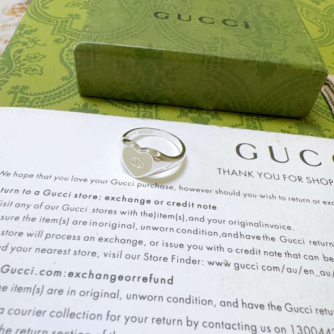 [TOP] GUCCI Anger Forest GG Ring -Sliver