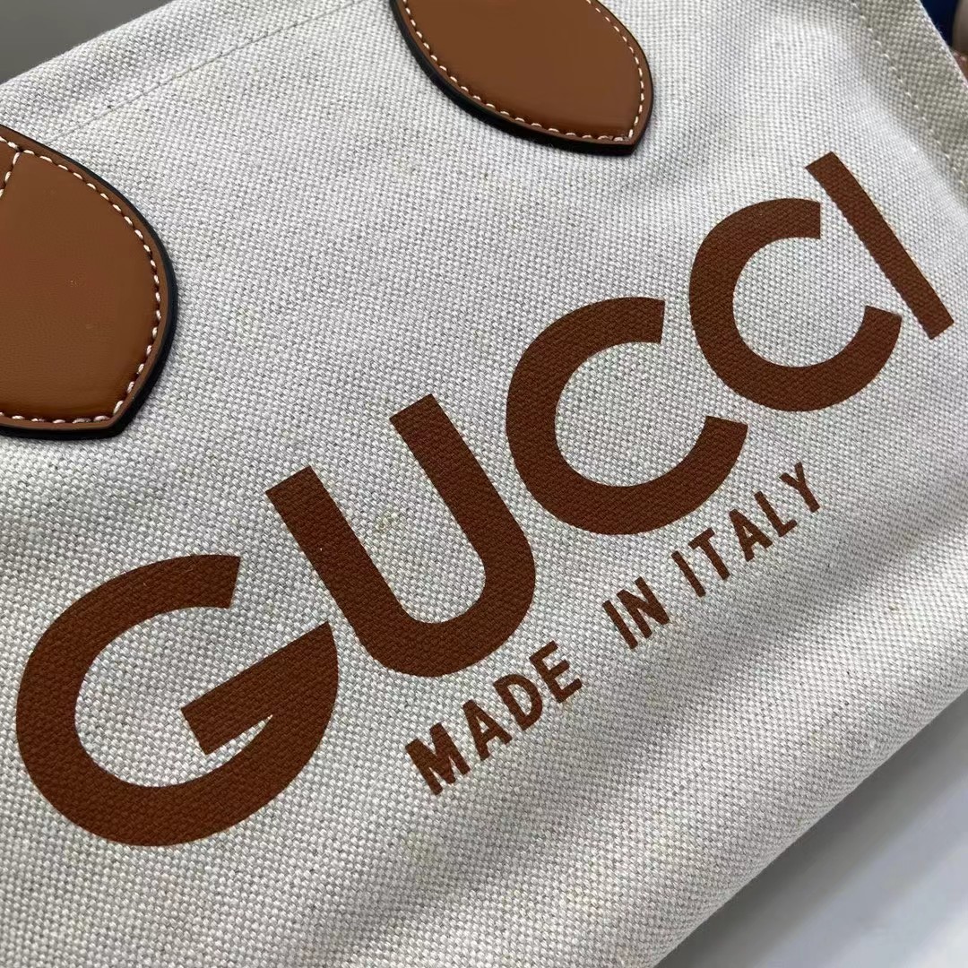 [TOP] GUCCI Tote Bag 28×19.5×12cm- White
