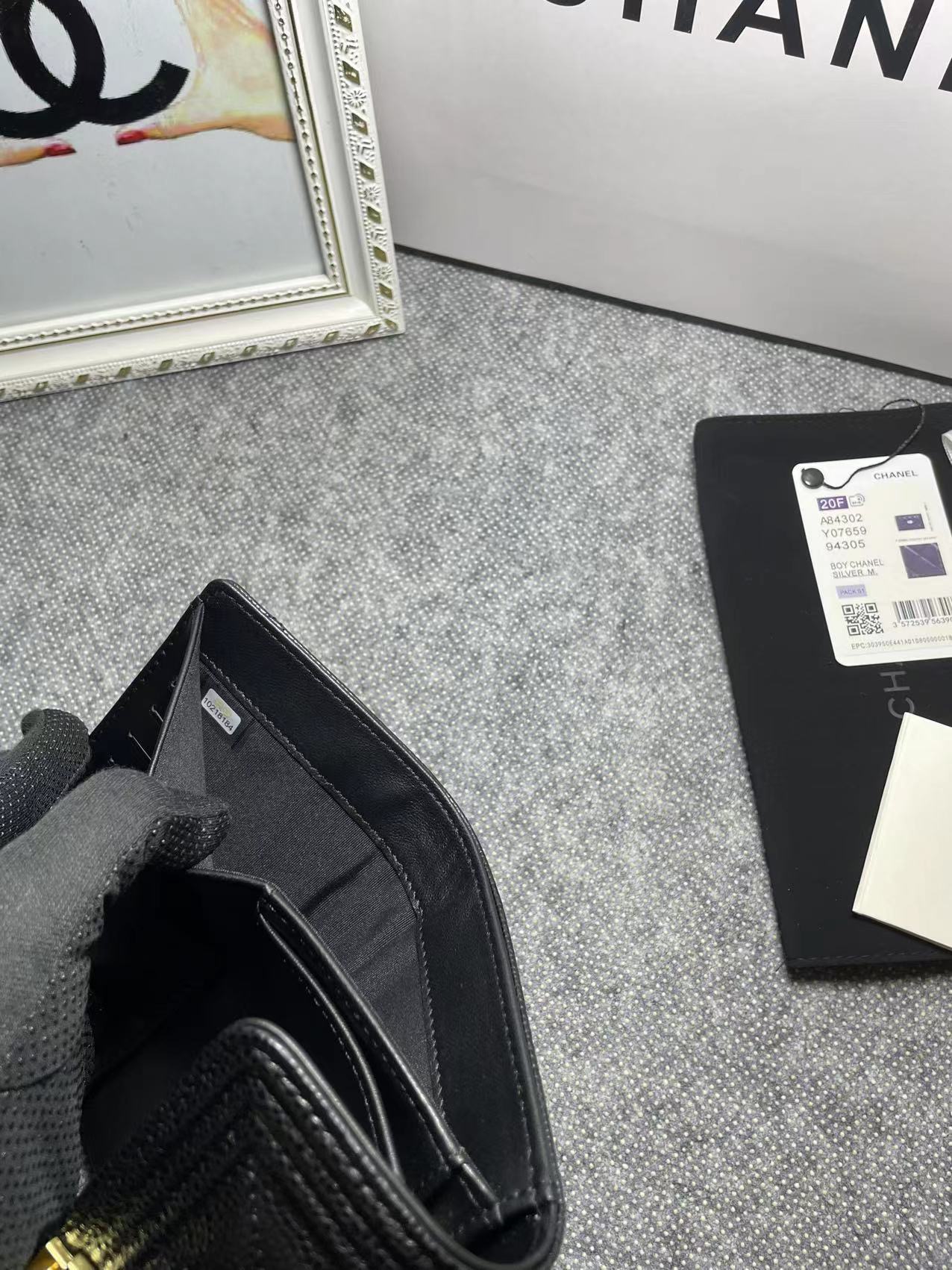 [TOP] CHANEL Le Boy Wallet Cowhide 10.5*15*3cm - Black