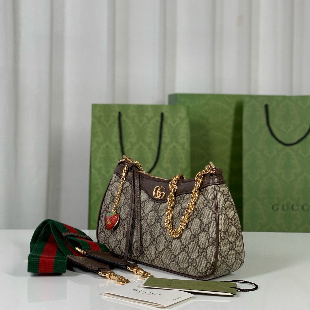 [TOP] GUCCI Ophidia Bag with Strap and Chain 25X15.5X6cm - 2 Color