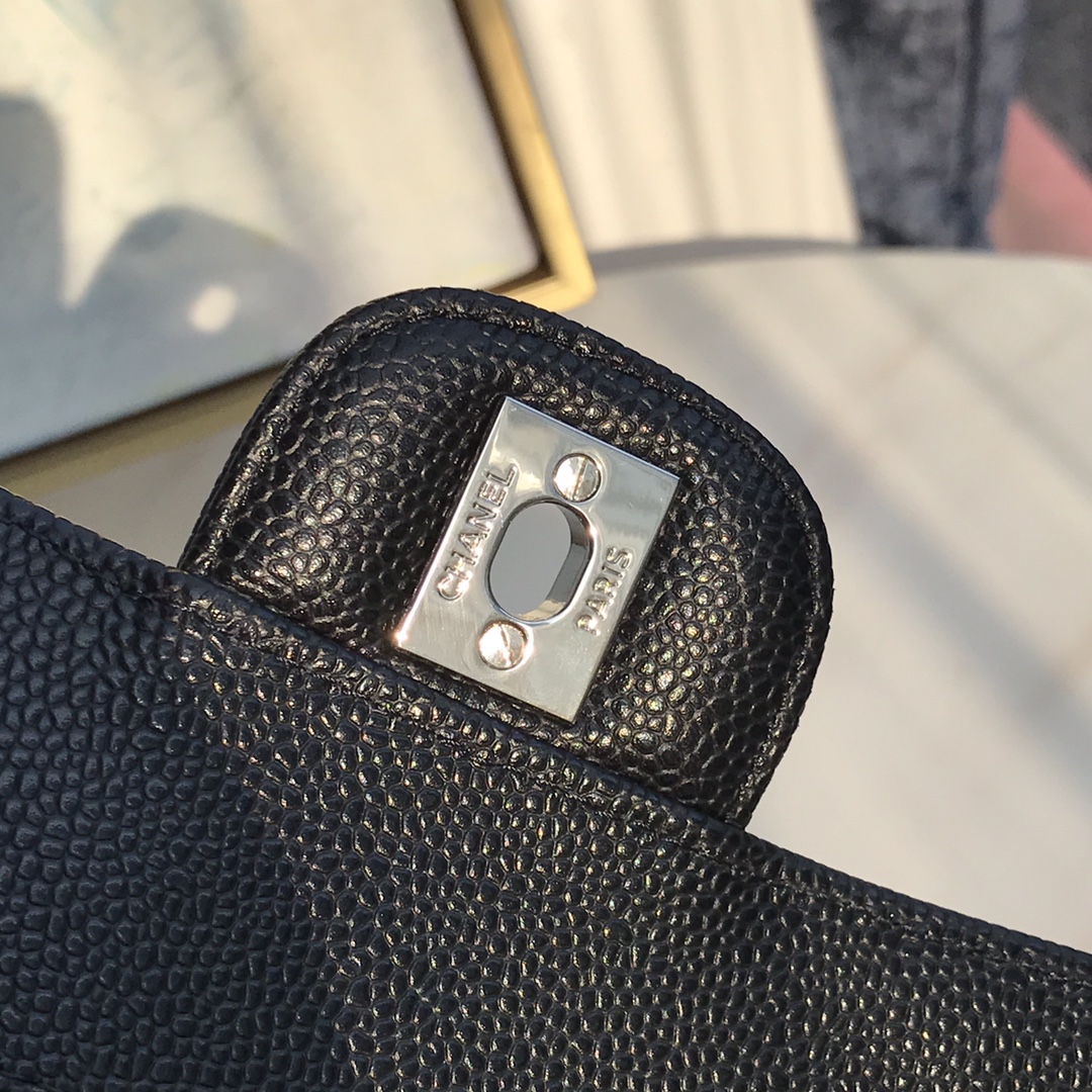 [TOP] CHANEL Handle Flap Bag Small Size 23 x 14 x 7 cm- Black