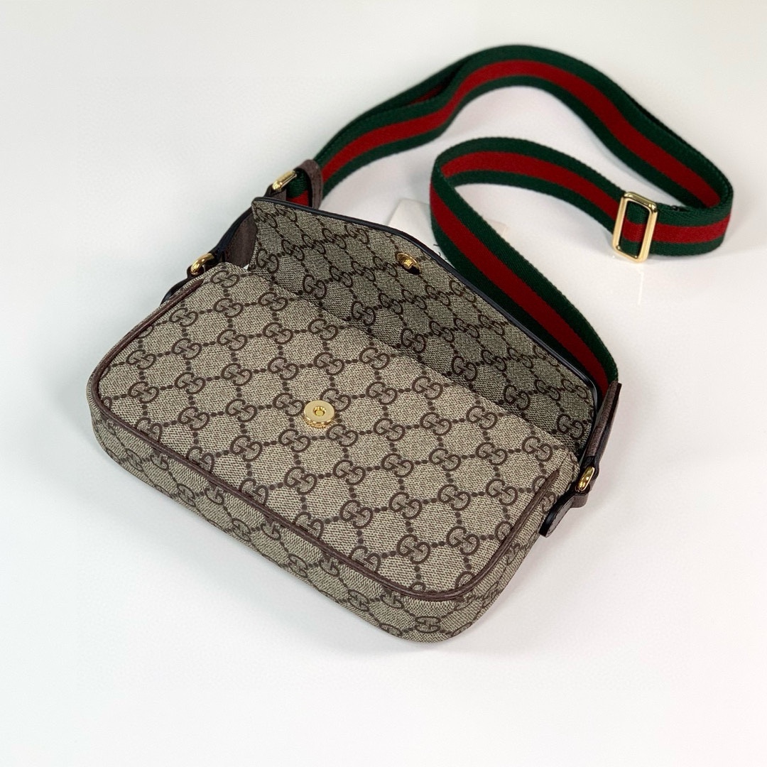 [TOP] GUCCI Ophidia Bag Mini 13X22X4cm - Brown
