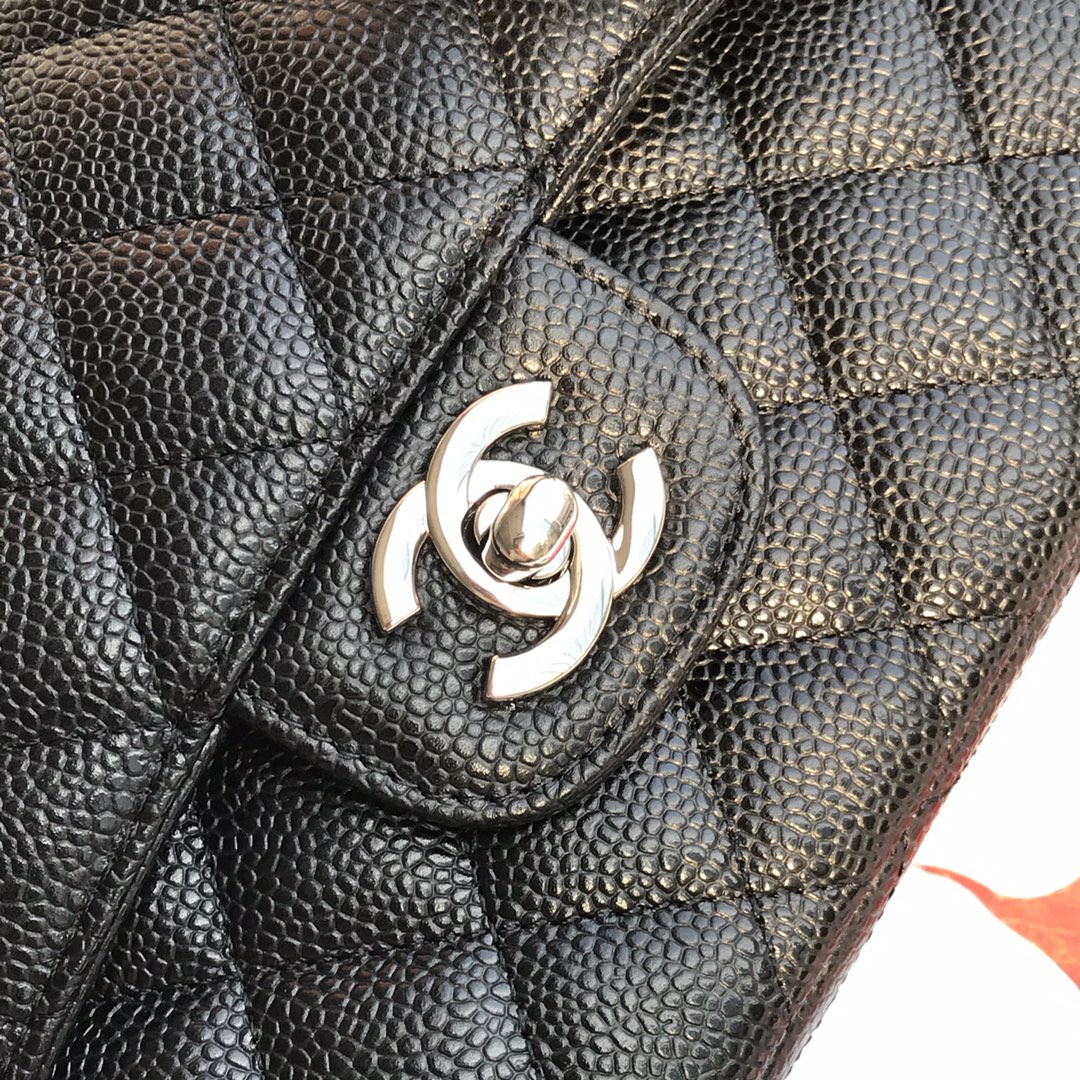 [TOP] CHANEL Handle Flap Bag Small Size 23 x 14 x 7 cm- Black