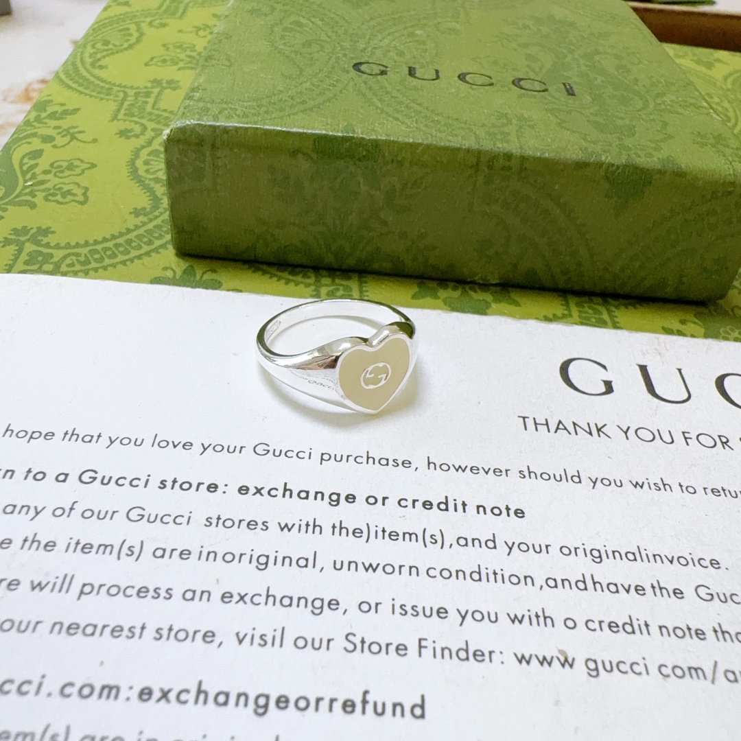 [TOP] GUCCI Anger Forest GG Ring -Sliver