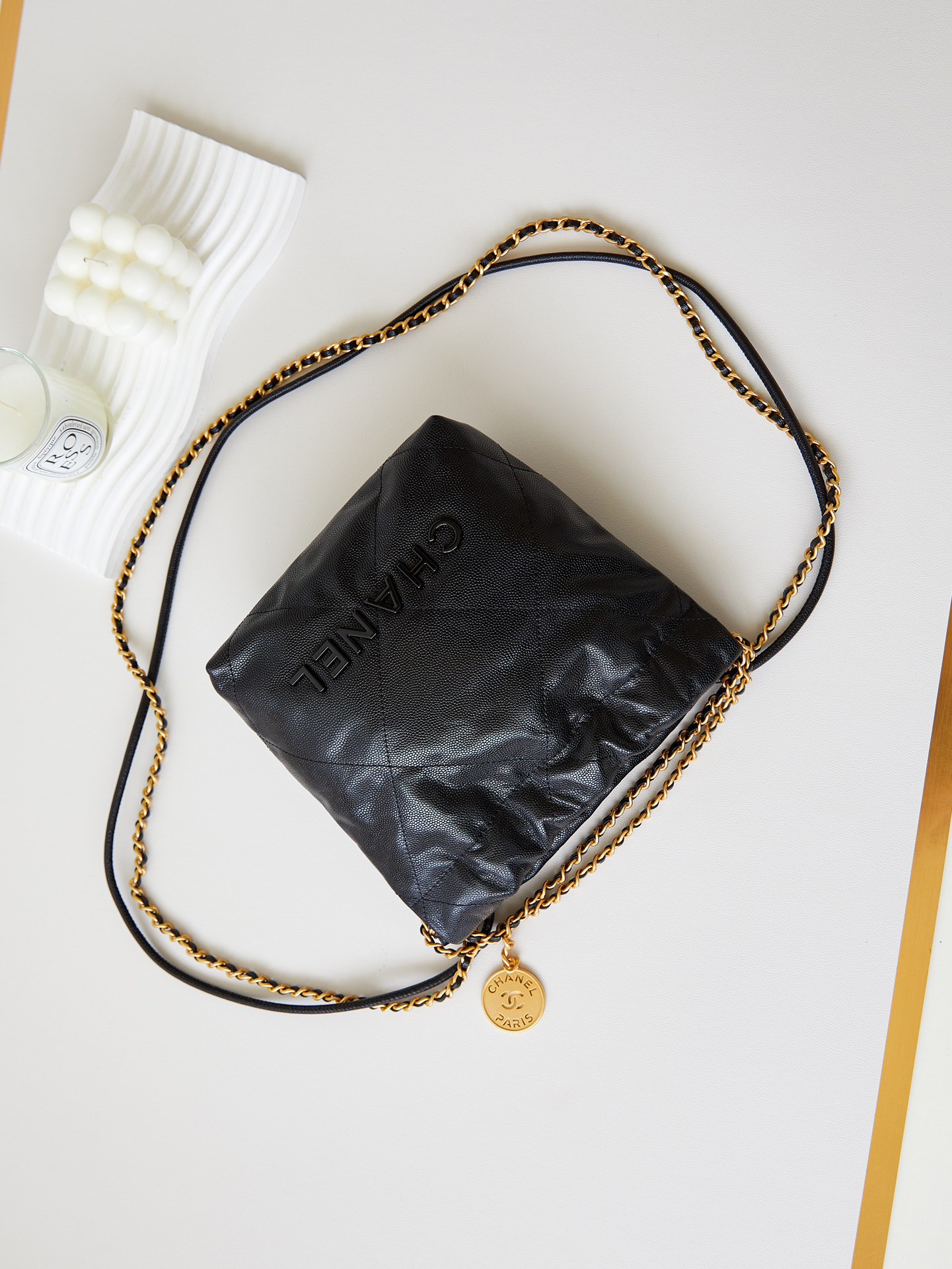 [TOP] CHANEL 22 Bag Mini 19x20x6cm - Black