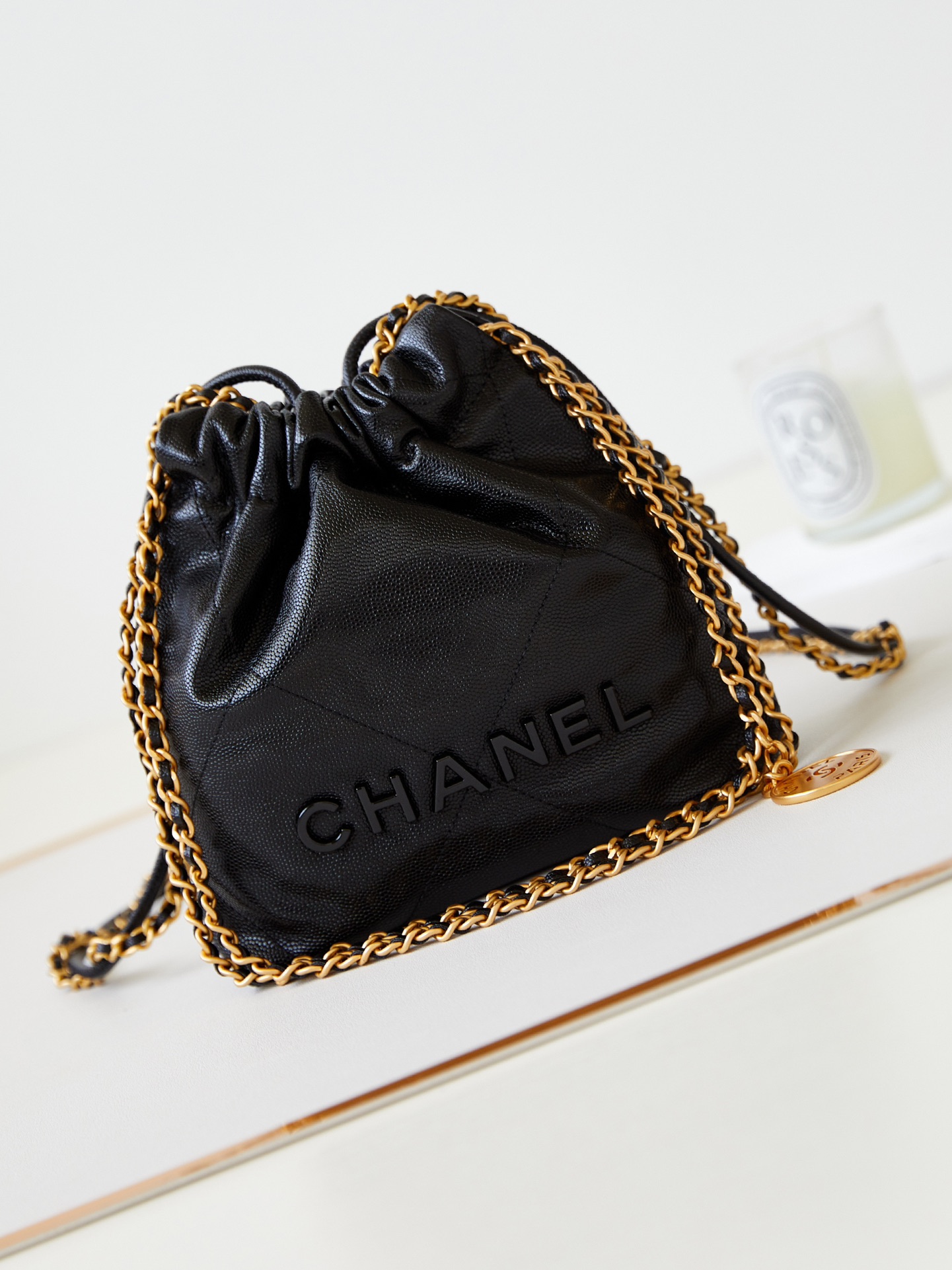 [TOP] CHANEL 22 Bag Mini 19x20x6cm - Black