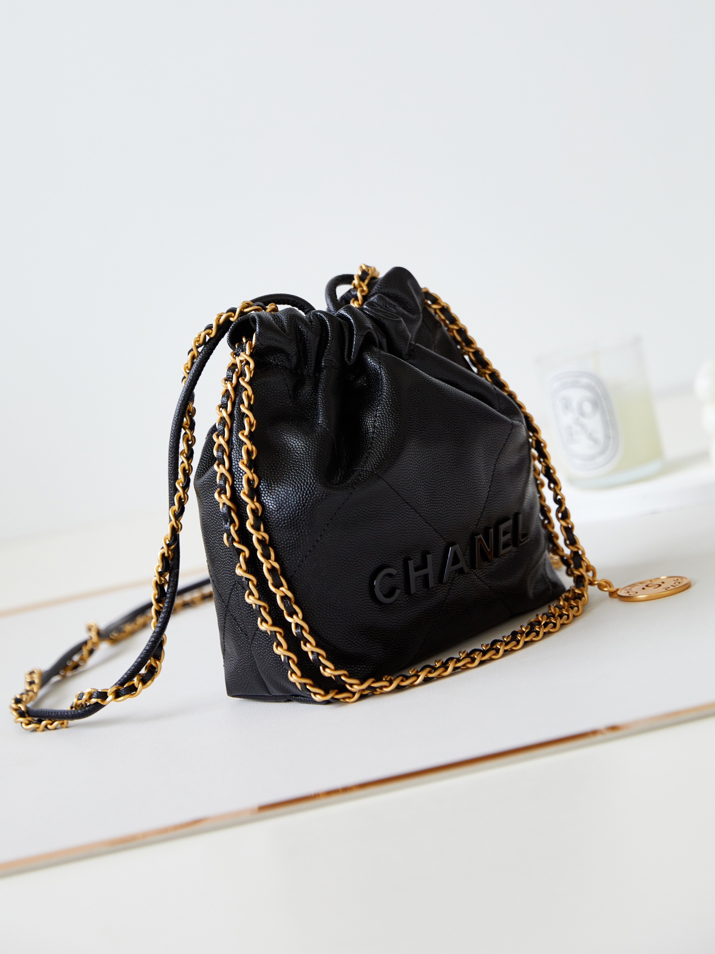 [TOP] CHANEL 22 Bag Mini 19x20x6cm - Black