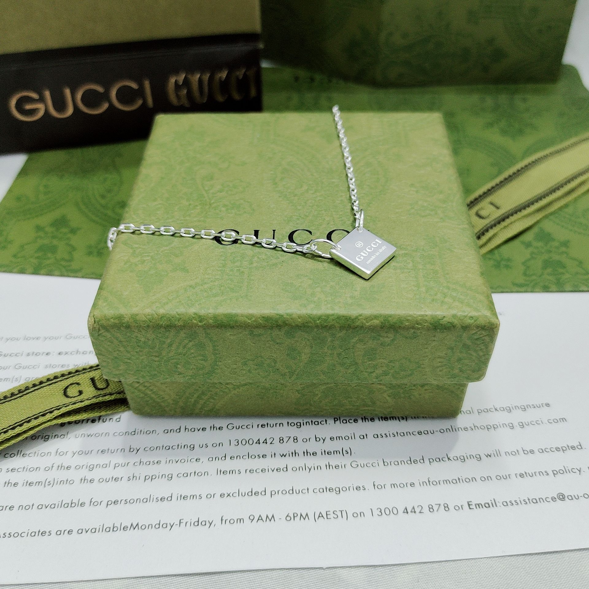 [TOP] GUCCI  Necklace-Sliver