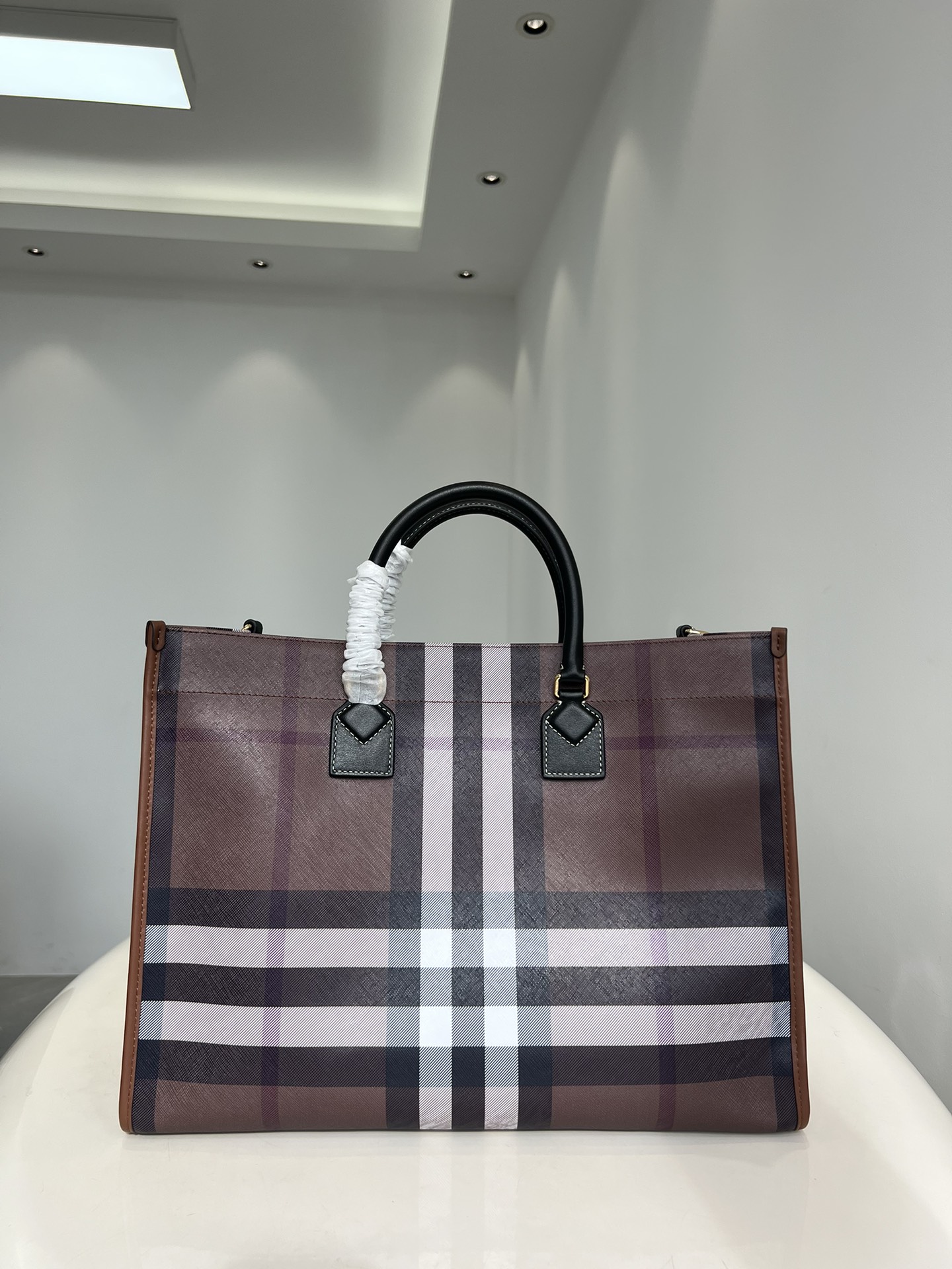 [TOP] BURBERRY  Freya Tote Bag 29x17x25cm - Dark Birch Brown