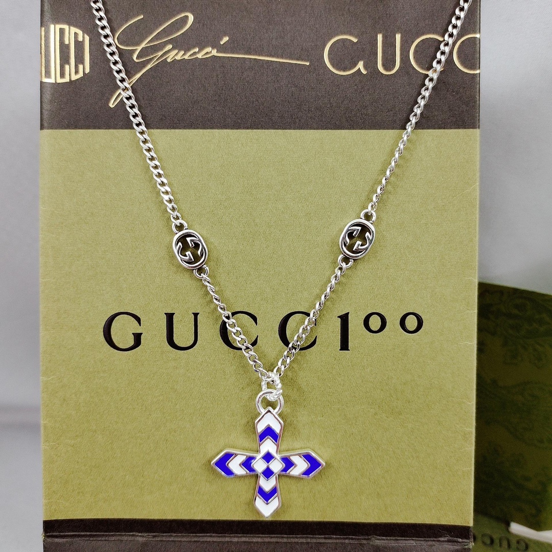 [TOP] GUCCI Enamel Necklace