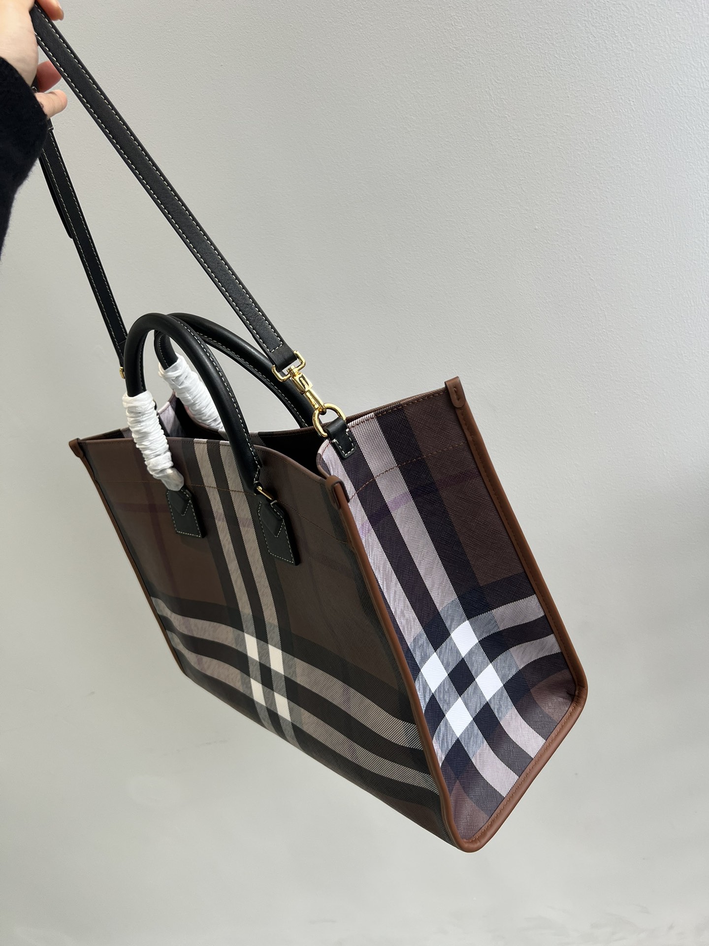[TOP] BURBERRY  Freya Tote Bag 29x17x25cm - Dark Birch Brown