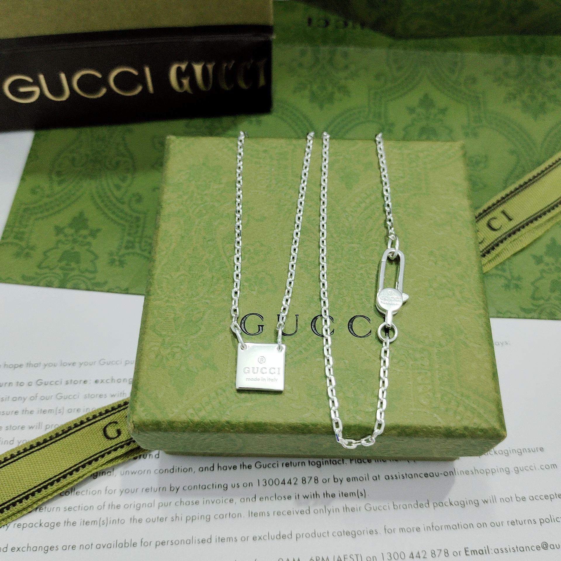 [TOP] GUCCI  Necklace-Sliver