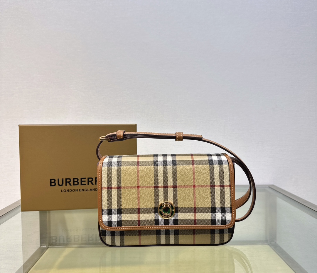 [TOP] BURBERRY Note Bag 20 x 4.7× 13.5cm-Beige