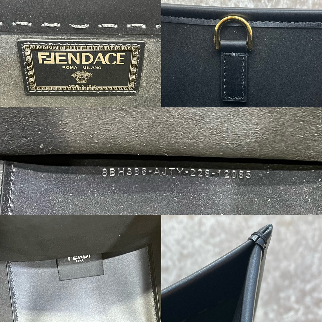 [TOP] FENDI x VERSACE Sunshine Bag 35x17x31cm - Black
