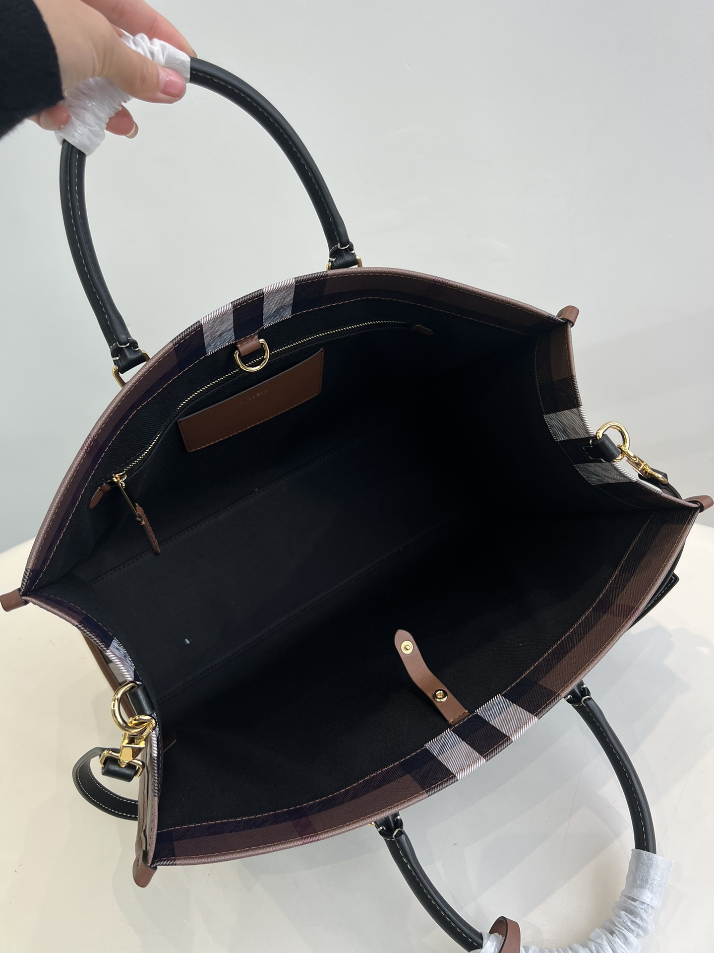 [TOP] BURBERRY  Freya Tote Bag 29x17x25cm - Dark Birch Brown