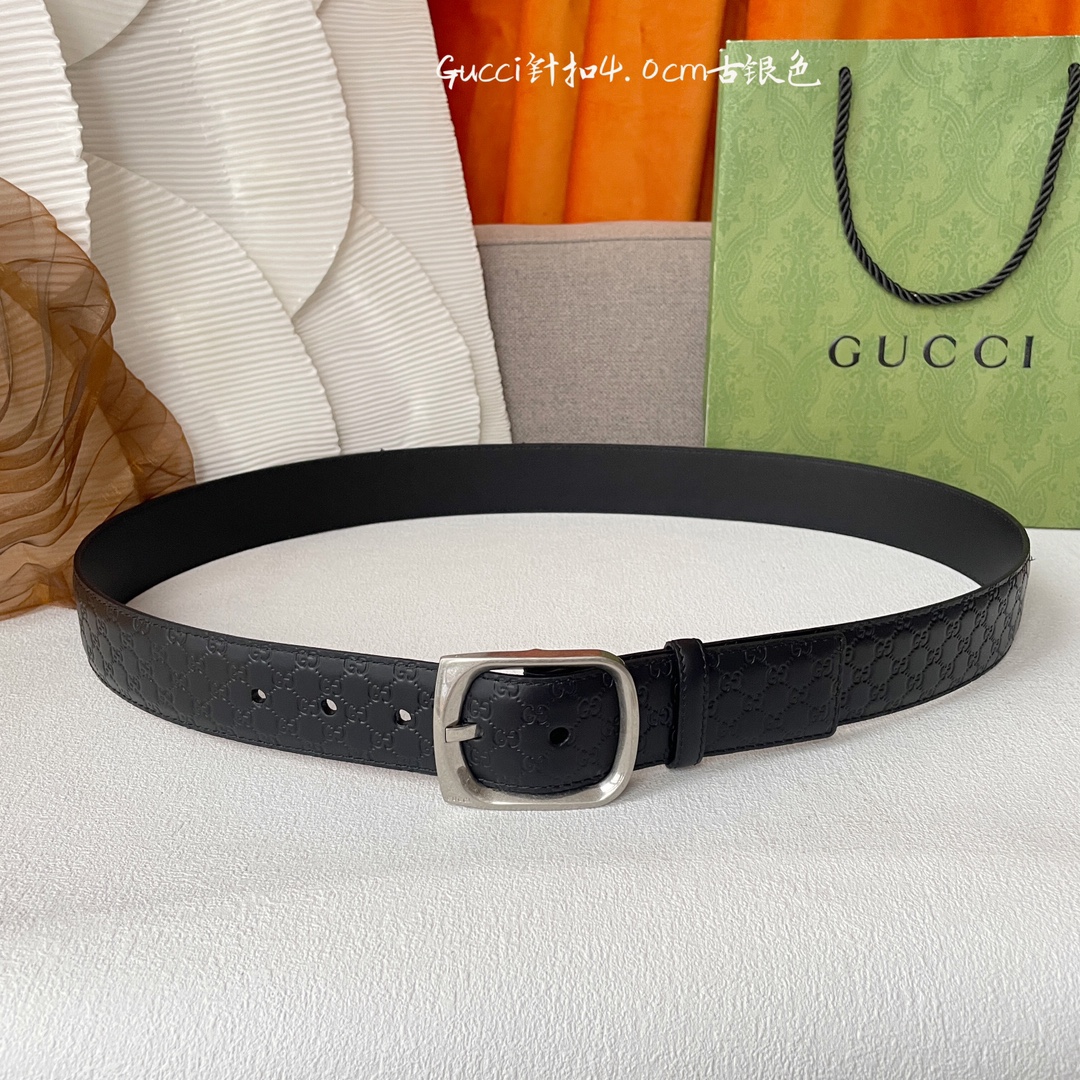 [TOP] GUCCI Classic Calf Leather Beltt