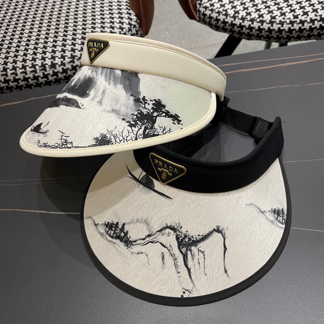 [TOP] PRADA Sunscreen Hat- Two Colors