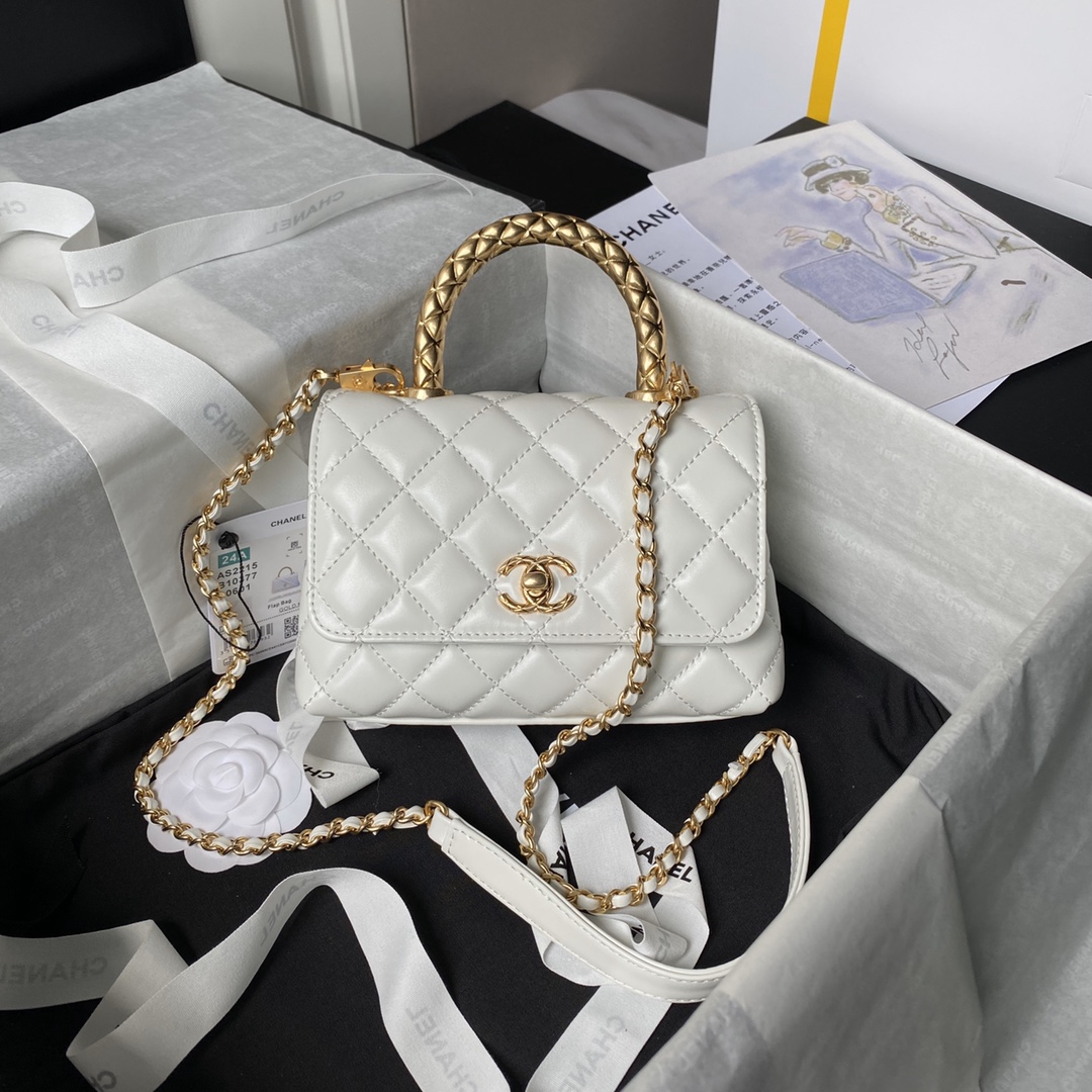 [TOP] CHANEL Coco Top Handle Bag 19cm/23cm - 3 Color