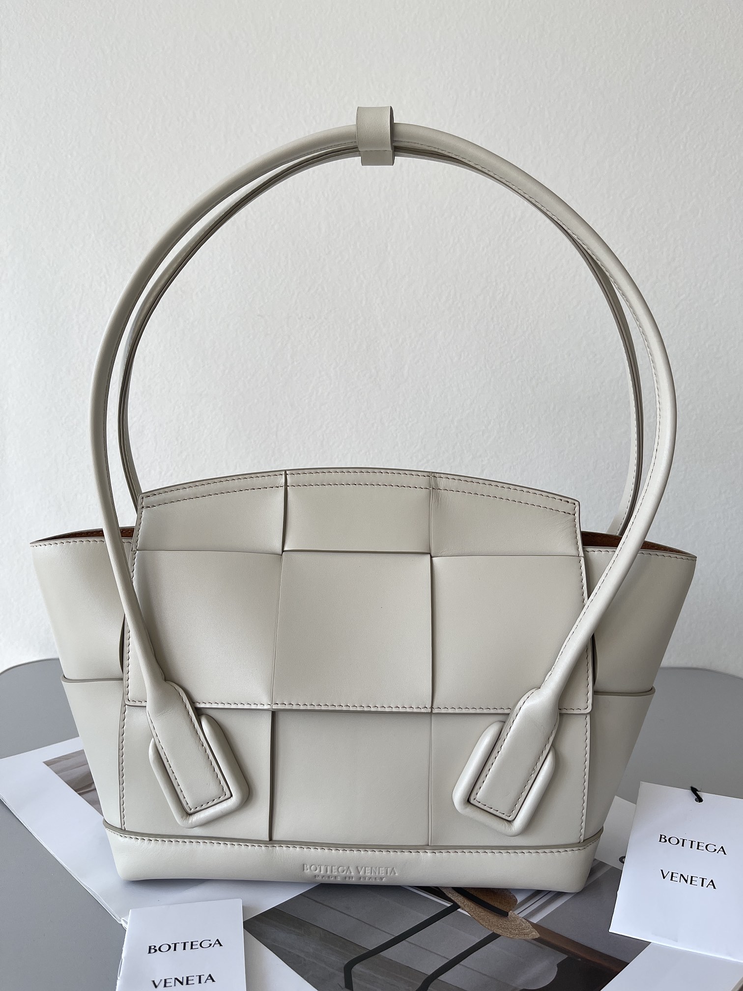 [TOP] Bottega Veneta BV Arco Bags 38X33X6cm - White