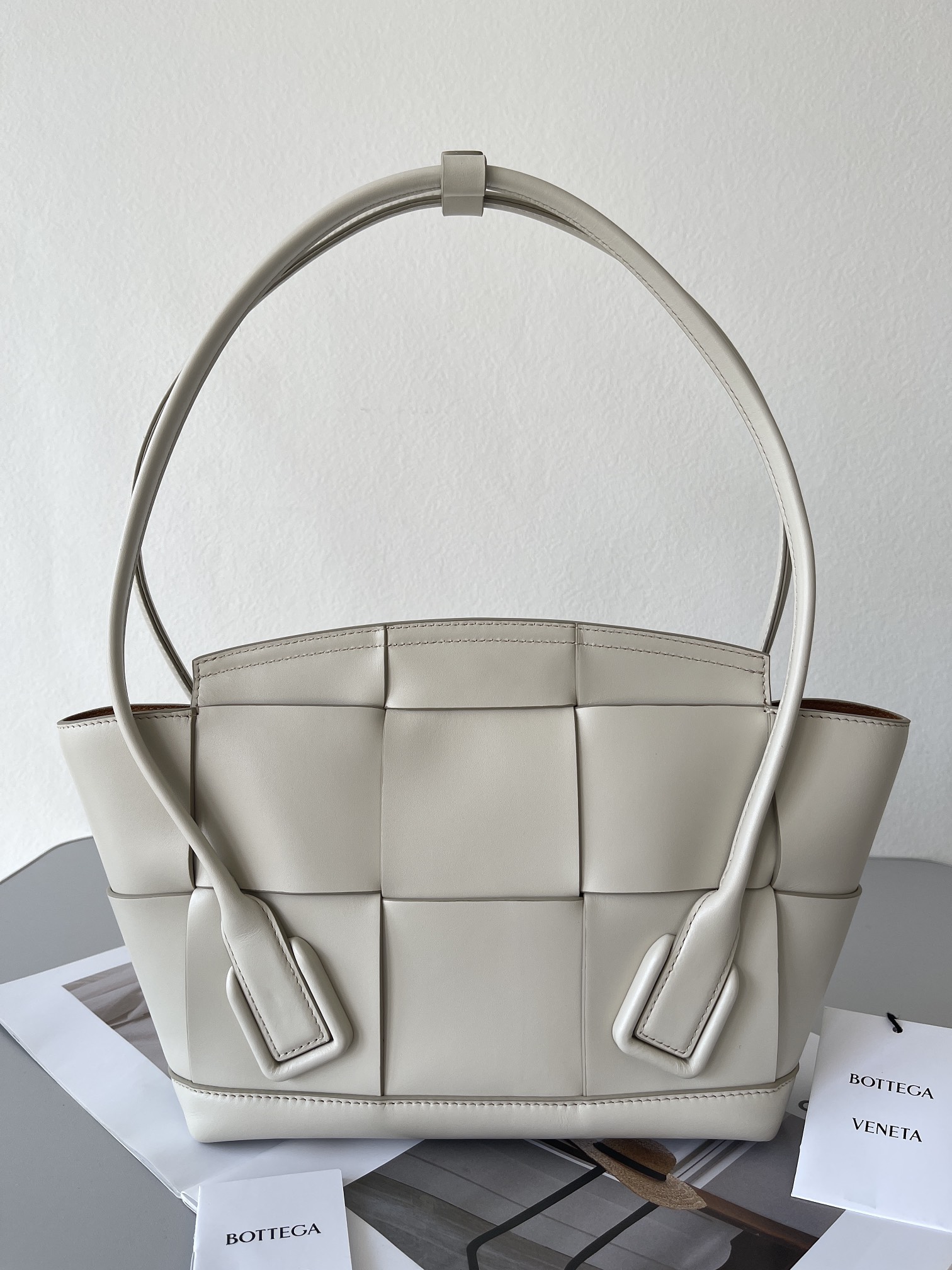 [TOP] Bottega Veneta BV Arco Bags 38X33X6cm - White