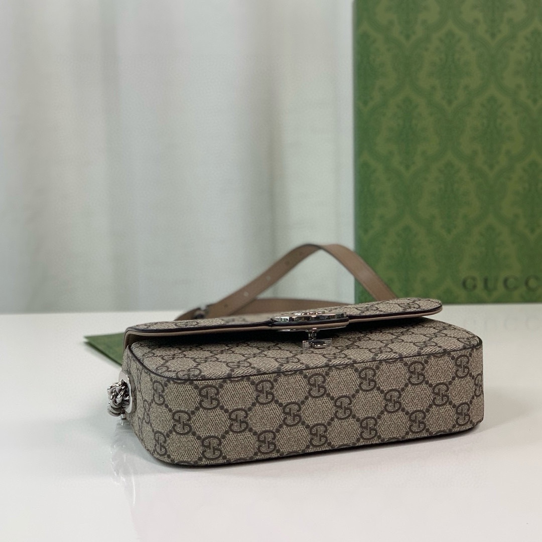 [TOP] GUCCI Petite GG Bag 21x10x5cm - Beige