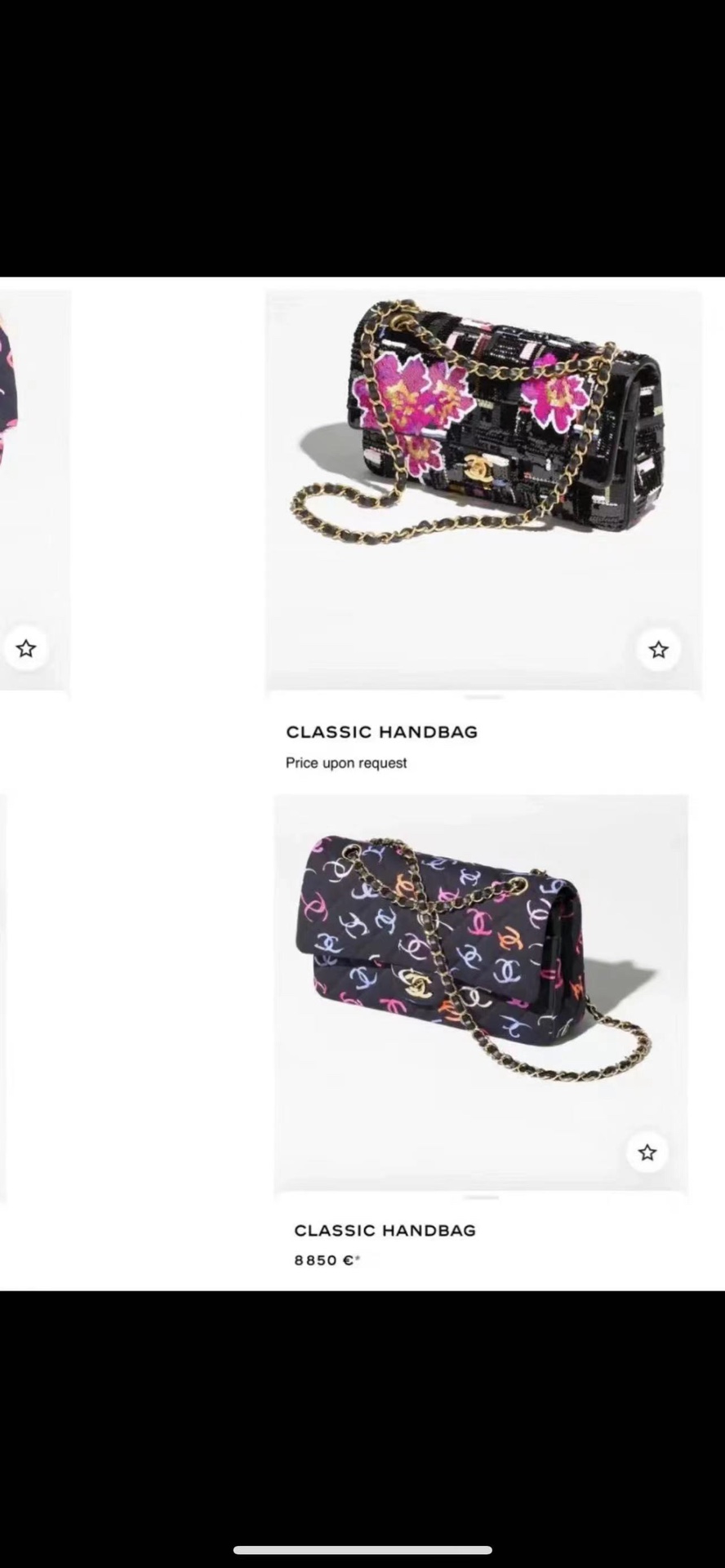 [TOP] CHANEL Flap Bag with Embroidered Satin Sequins 25cm - Black