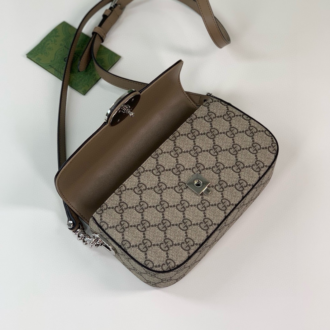 [TOP] GUCCI Petite GG Bag 21x10x5cm - Beige