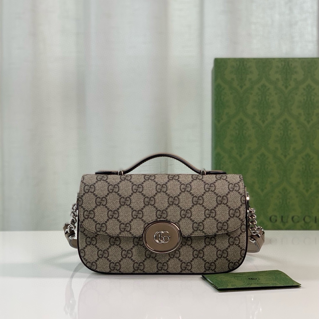 [TOP] GUCCI Petite GG Bag 21x10x5cm - Beige