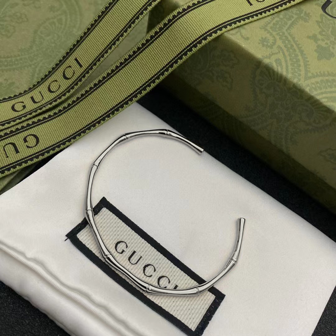 [TOP] GUCCI Bamboo Bracelet - Silver