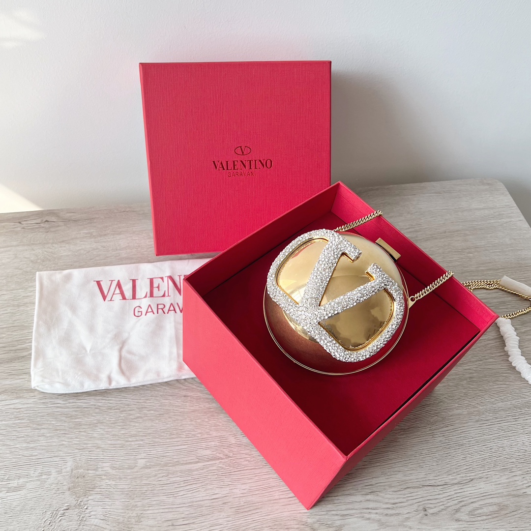 [TOP] VALENTINO Crystal Golden Bag-3 Colors