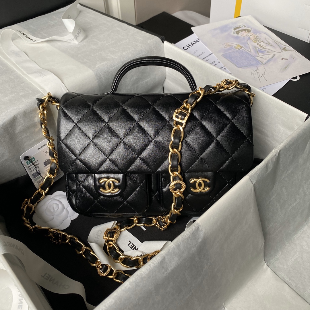 [TOP] CHANEL Coco Handle Bag 14.5x24x6.5cm - 3 Color