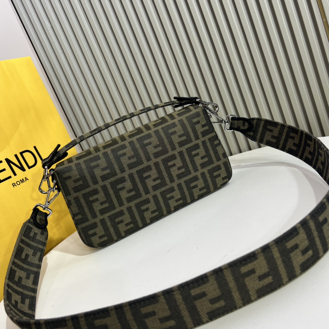 [TOP] FENDI x FRGMT x Pokémon FF Baguette Bag 27x15x6cm - Brown