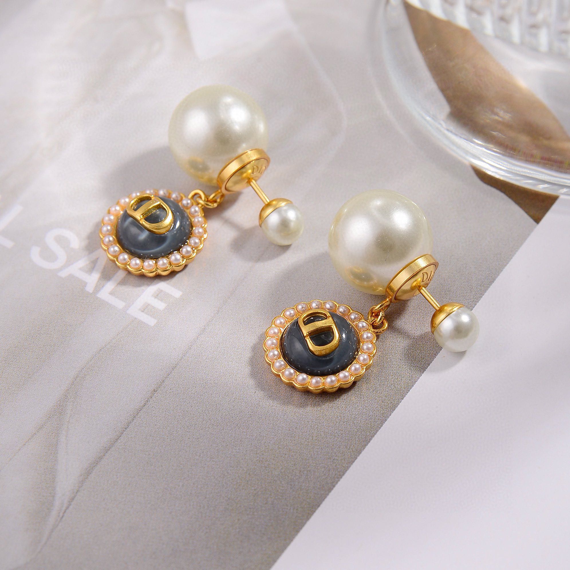[TOP]Christian Dior CD Earrings-2 Colors - 711 Luxury