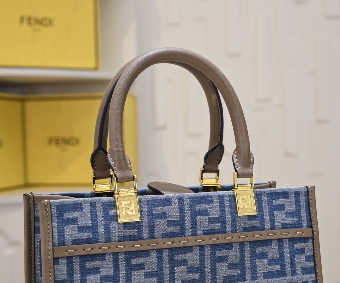 [TOP] FENDI Sunshine Tote Bag 3 size - Denim