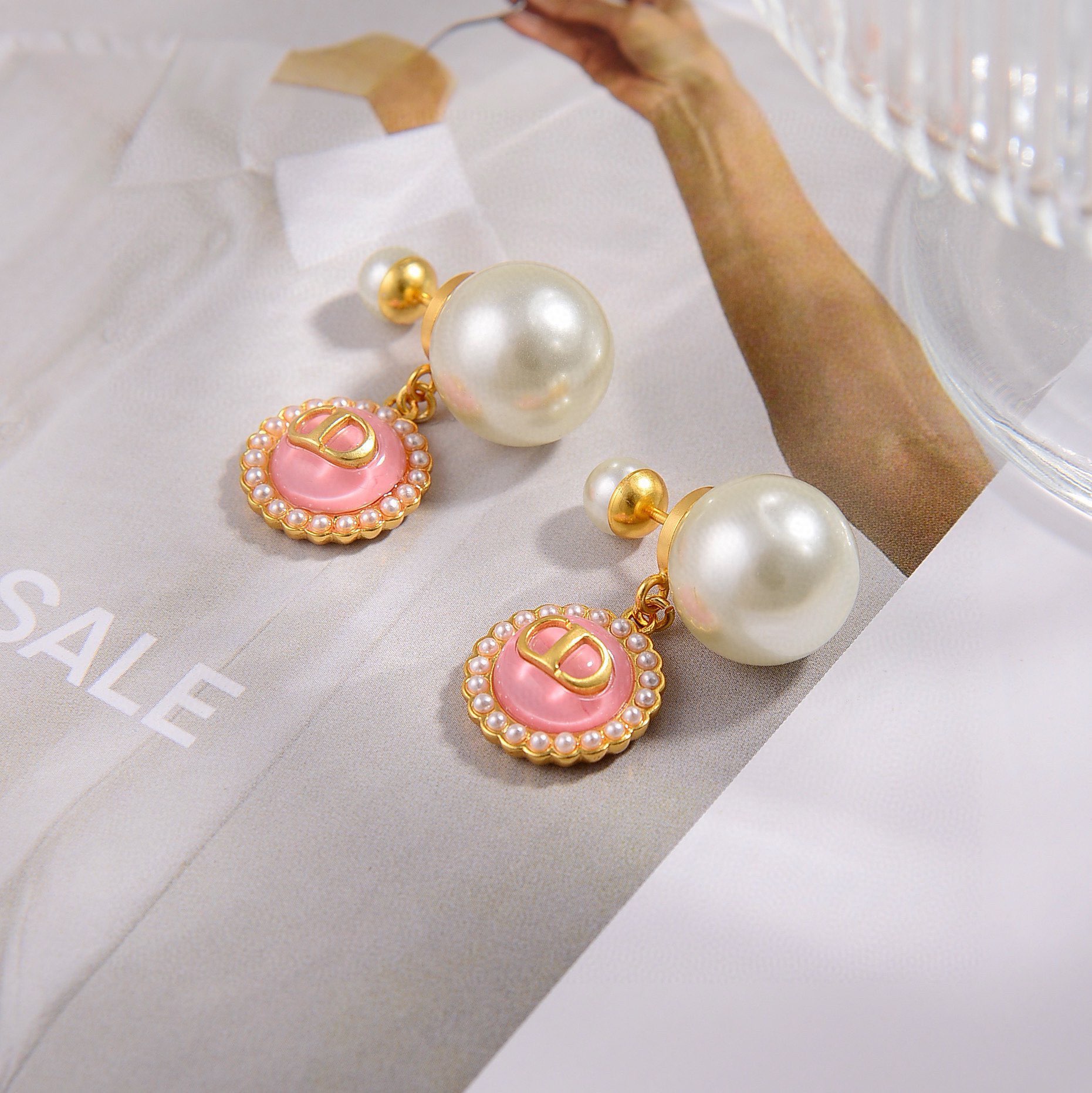 [TOP]Christian Dior CD Earrings-2 Colors