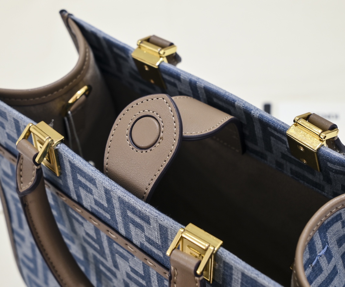 [TOP] FENDI Sunshine Tote Bag 3 size - Denim