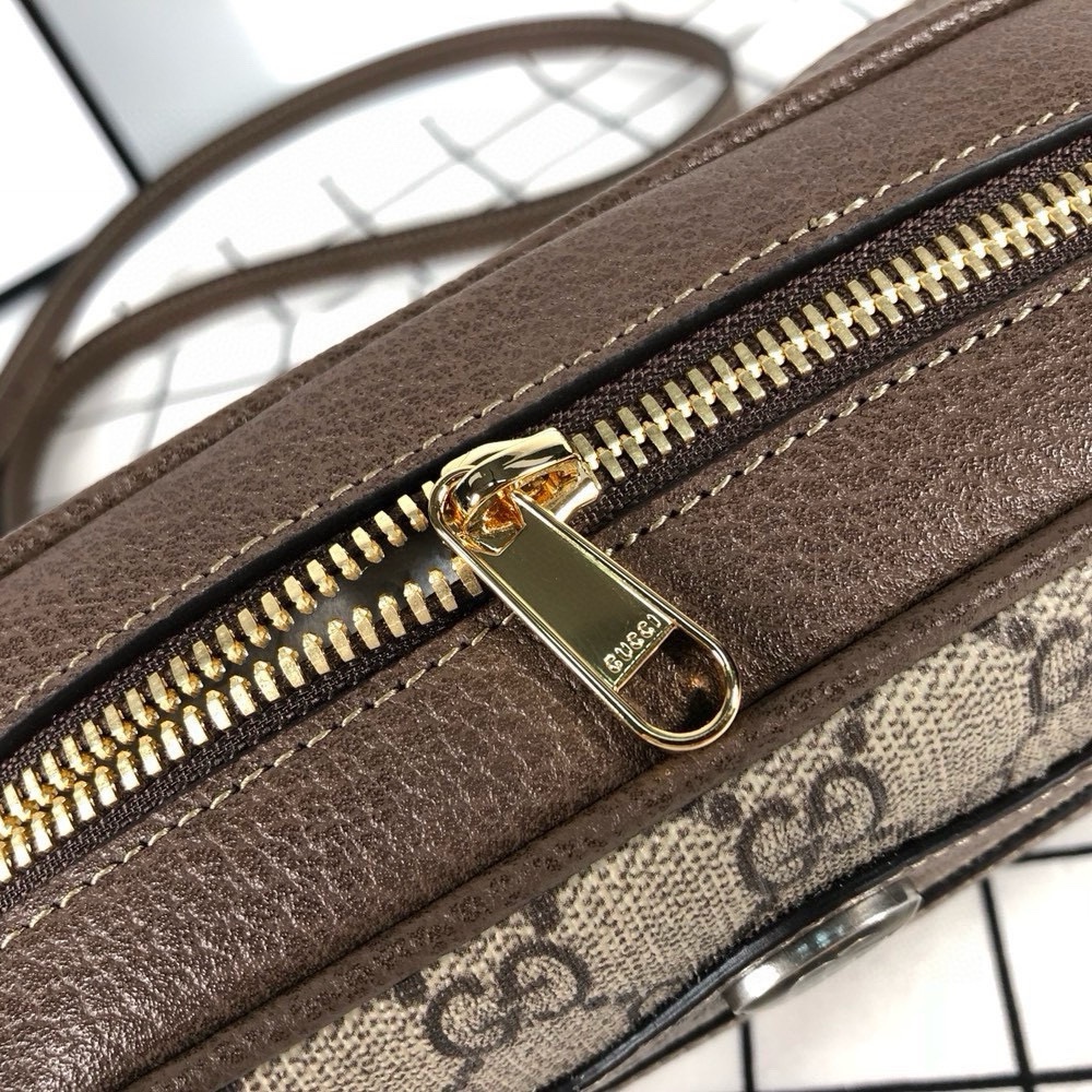[TOP] GUCCI Ophidia Series GG Bag Mini 17.5x12x5.5cm - Brown