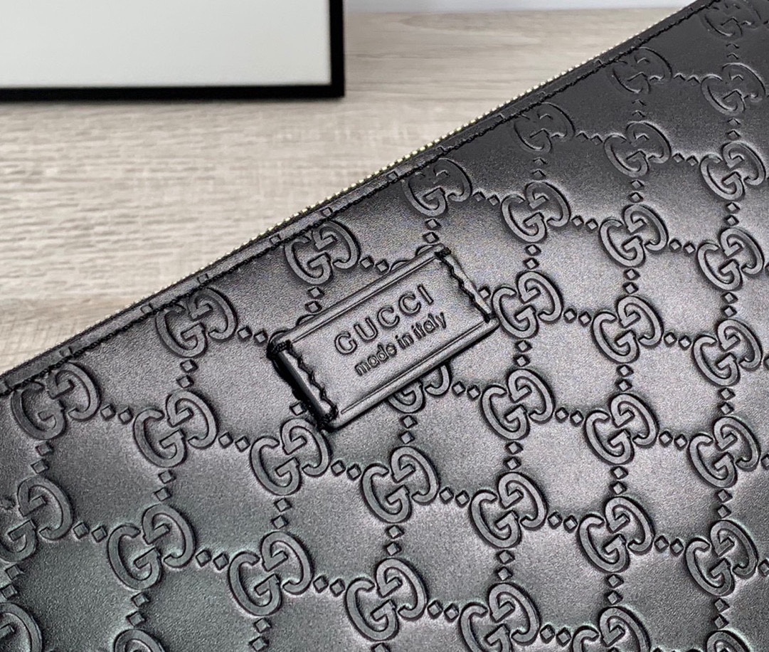 [TOP] GUCCI Men's GG Hand-held Briefcase 30x23x4cm - Black