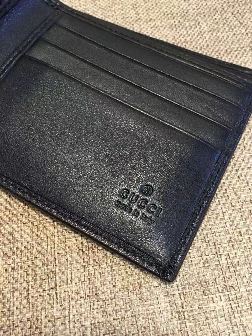 [TOP] GUCCI Men's GG Wallet - Black