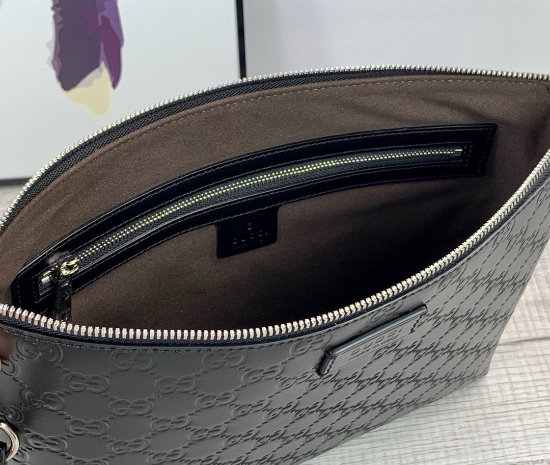 [TOP] GUCCI Men's GG Hand-held Briefcase 30x23x4cm - Black