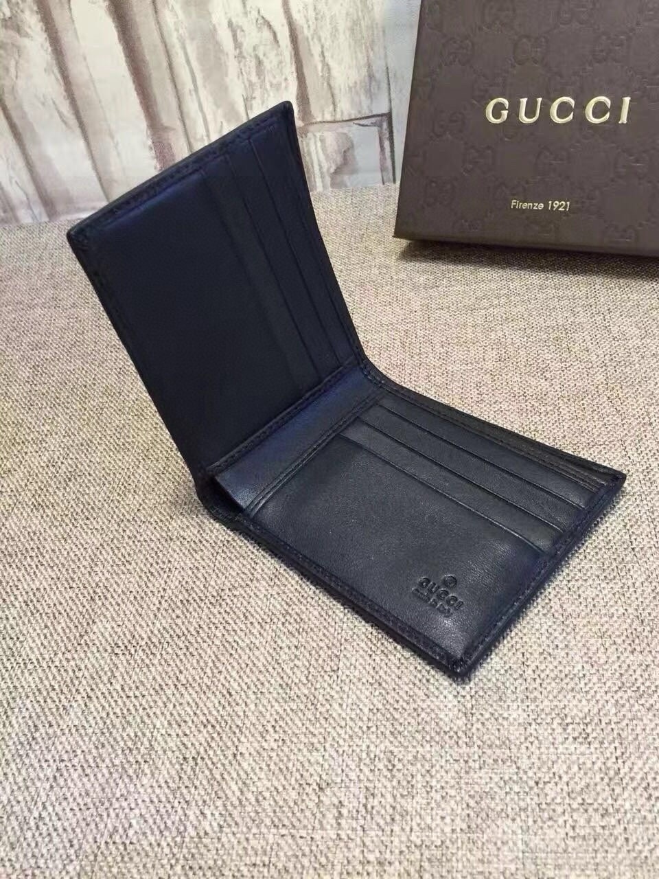 [TOP] GUCCI Men's GG Wallet - Black