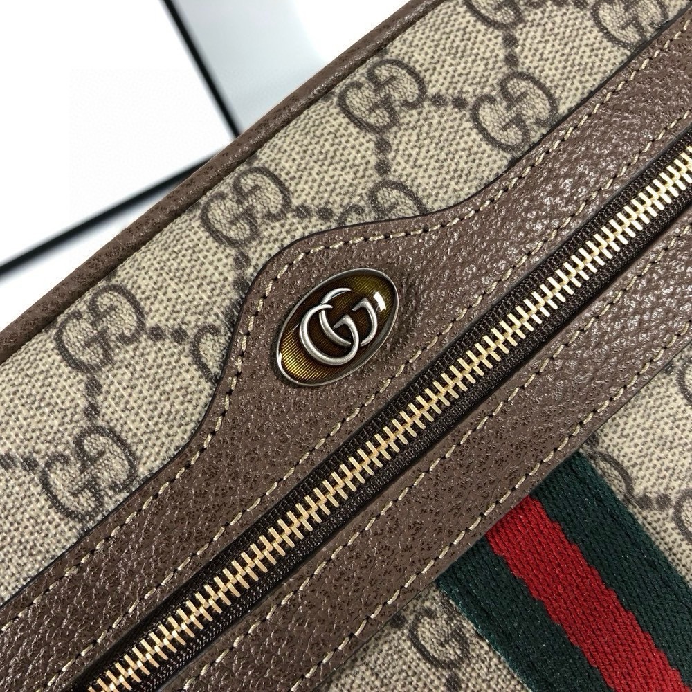 [TOP] GUCCI Ophidia Series GG Bag Mini 17.5x12x5.5cm - Brown