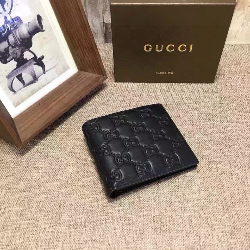[TOP] GUCCI Men's GG Wallet - Black