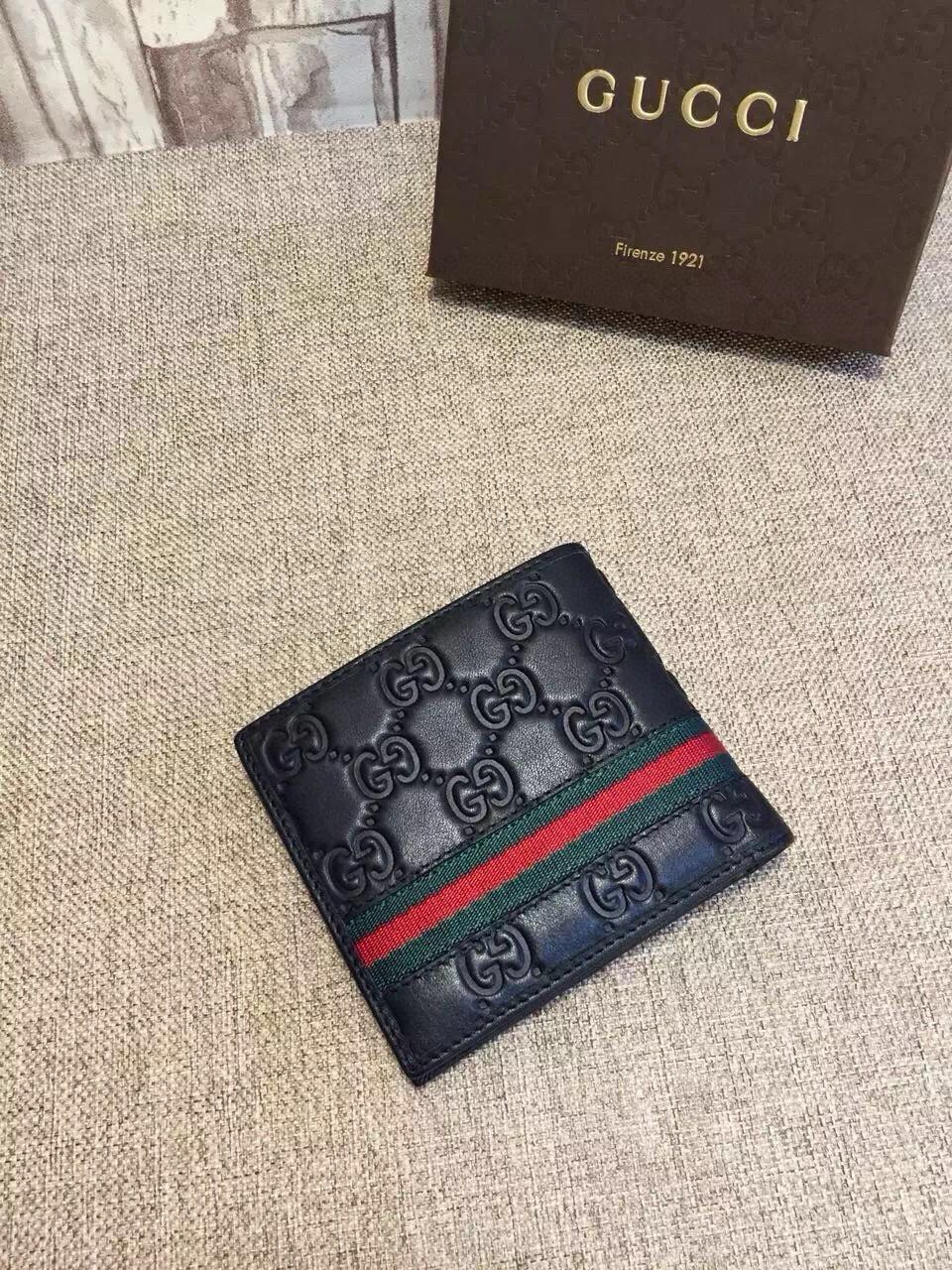 [TOP] GUCCI Men's GG Wallet - Black