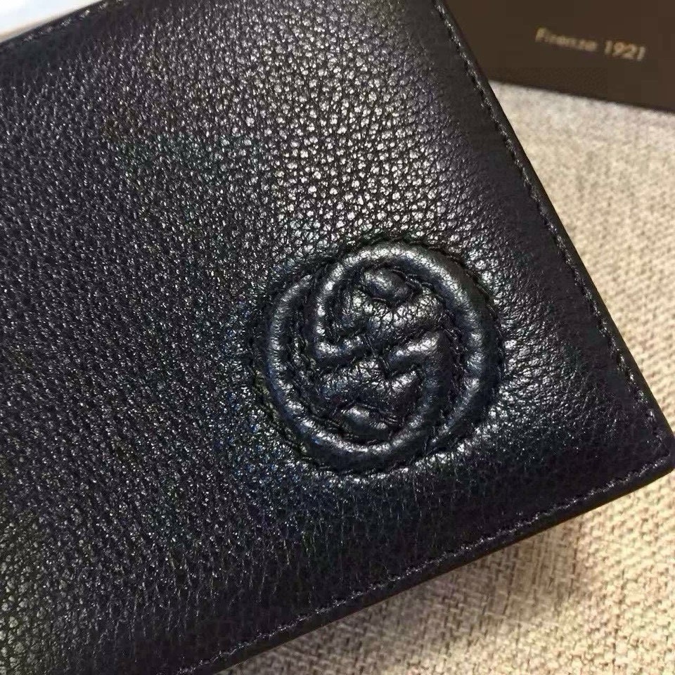 [TOP] GUCCI Men's GG Wallet - Black