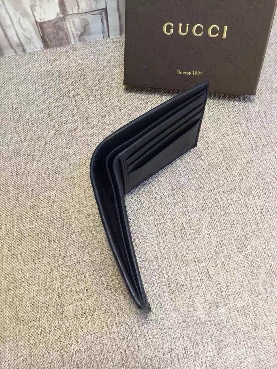 [TOP] GUCCI Men's GG Wallet - Black