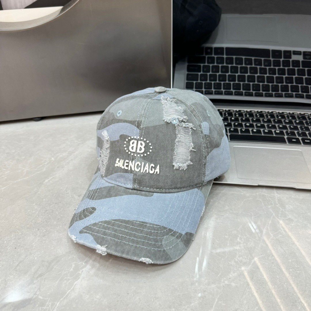 [TOP] BALENCIAGA Camouflage Baseball Cap - 7 Colors
